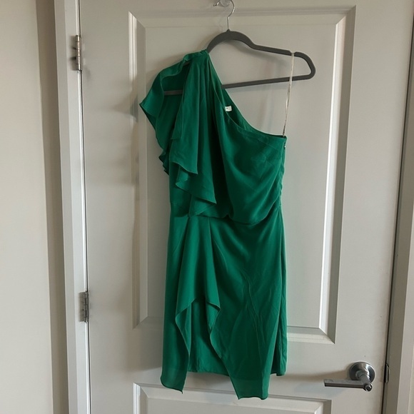 Halston Heritage One-Shoulder Mini Dress - Picture 3 of 13